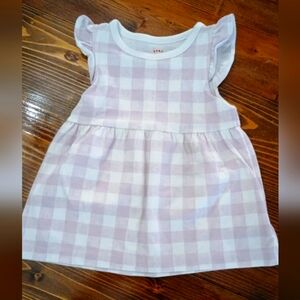 Light purple and White Checkered Baby Dress